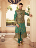 green kurta pajama for men