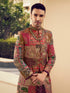 Ethnic multicolor printed kurta jacket set

