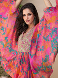 Embroidered kurti for ladies in round neck 