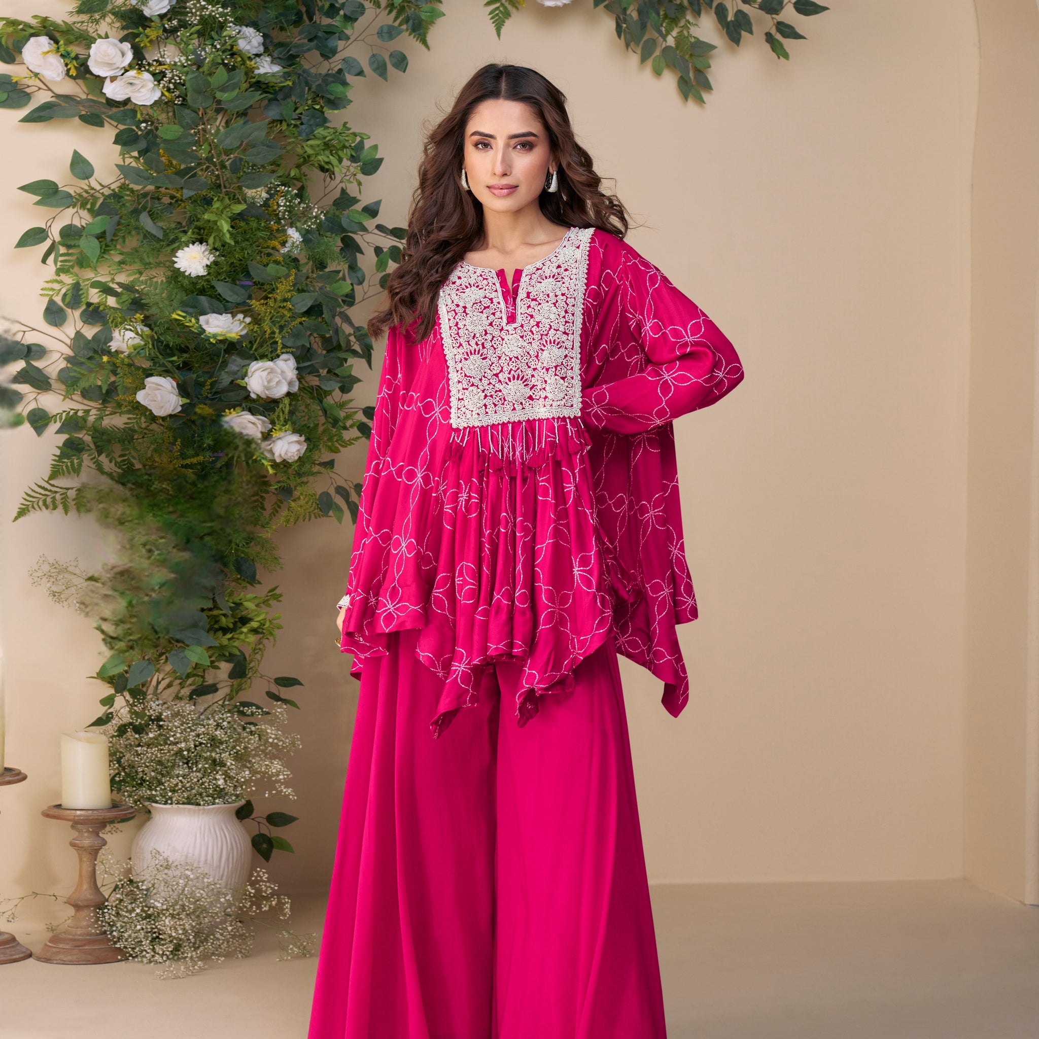 Stylish pink kurti for women casual wea