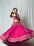 Rani Pink Traditional Chaniya Choli for Garba Night
