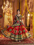 7-meter flare maroon lehenga choli for Dandiya night

