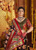 Organic cotton Navratri chaniya choli in black

