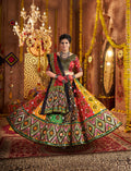 Embroidered choli with colorful dupatta

