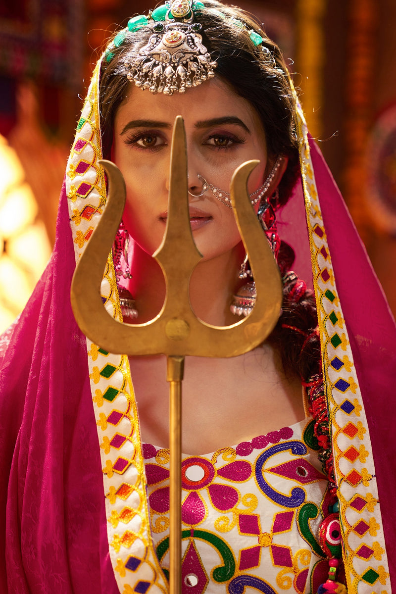 9 meter flare festive Garba lehenga set

