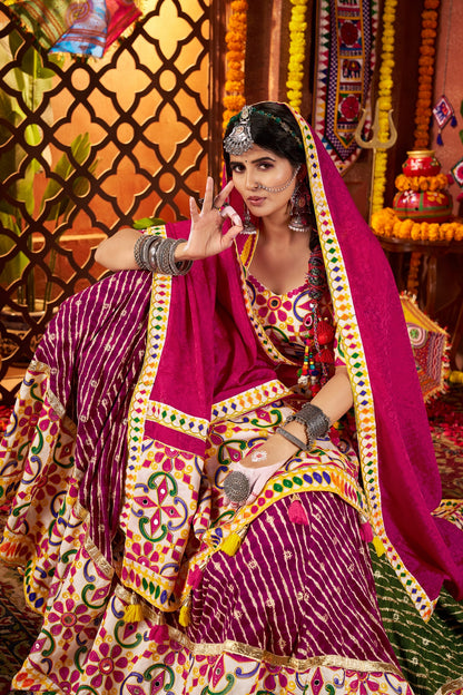 Breathable viscose cotton chaniya choli outfit

