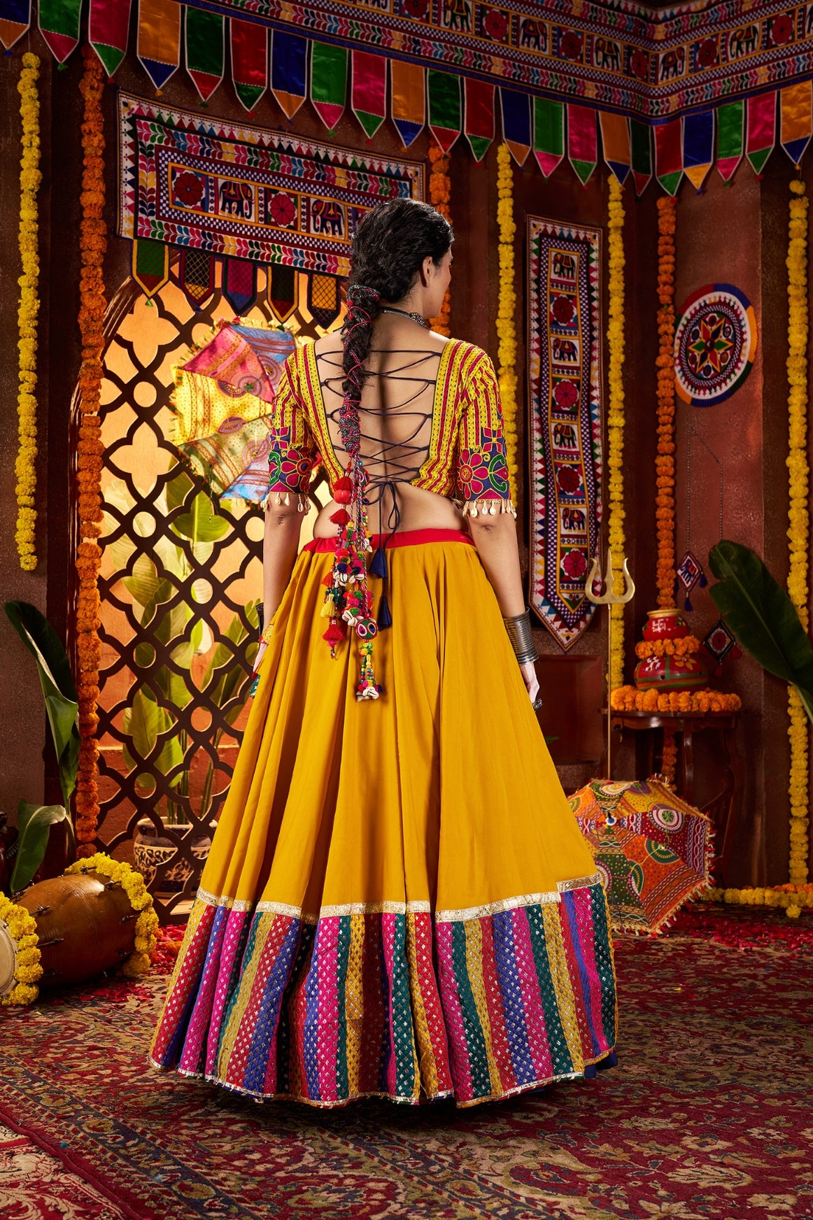 pink chaniya choli for garba