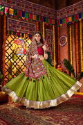 ghagra choli for women in green
 