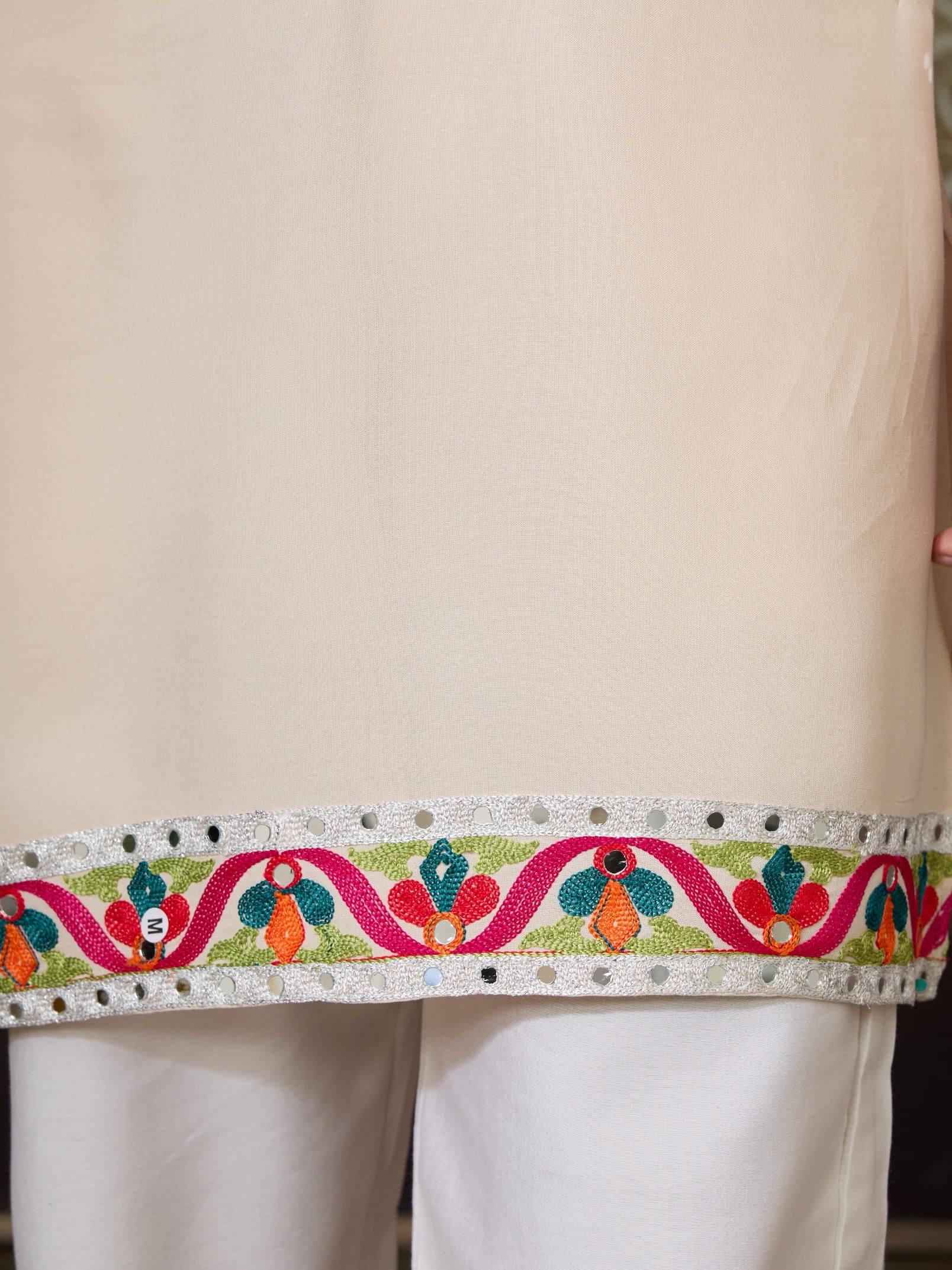 Cream Rajwadi Cotton Kurta for Men