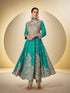 Turquoise Green Real Chinon Heavy Flair Anarkali Suit Anarkali Suit Anant Tex Exports Pvt.Ltd..