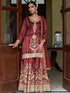 Maroon Bridal Festive Sharara Suit With Heavy Embroidery Sharara Suit Anant Tex Exports Pvt.Ltd..
