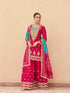 Rani Pink Heavy Embroidery Chinnon Silk Palazzo Suit Palazzo Suit Anant Tex Exports Pvt.Ltd..