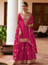 Pink Real Chinon Heavy Embroidered Sharara Suit with Dupatta Sharara Suit Anant Tex Exports Pvt.Ltd..