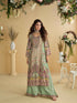 Mint Green Printed Crepe Silk Palazzo Suit with Hand Aari & Gota Work Palazzo Suit Anant Tex Exports Pvt.Ltd..