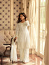 Off-White Premium Embroidered Georgette Palazzo Suit Set Palazzo Suit Anant Tex Exports Pvt.Ltd..