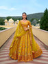 Golden Mustard Silk Lehenga with Heavy Embroidery & Net Dupatta Silk Lehenga Anant Tex Exports Pvt.Ltd..