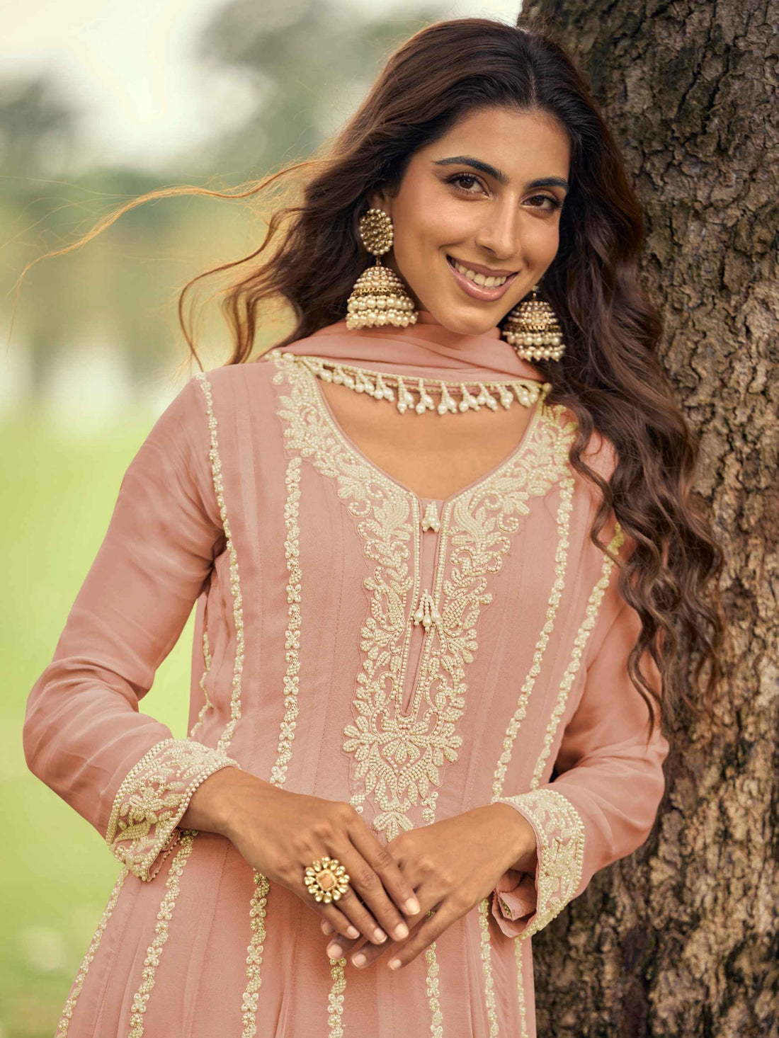 Premium Georgette Heavy Beads Work Short Anarkali Suit Set Short Anarkali Anant Tex Exports Pvt.Ltd..