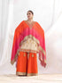 Orange Festive Sharara Suit with Heavy Embroidery & Ombre Dupatta Sharara Suit Anant Tex Exports Pvt.Ltd..