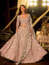 Lavender Pink Floral Heavy Embroidered Net Lehenga Designer Lehenga Anant Tex Exports Pvt.Ltd..