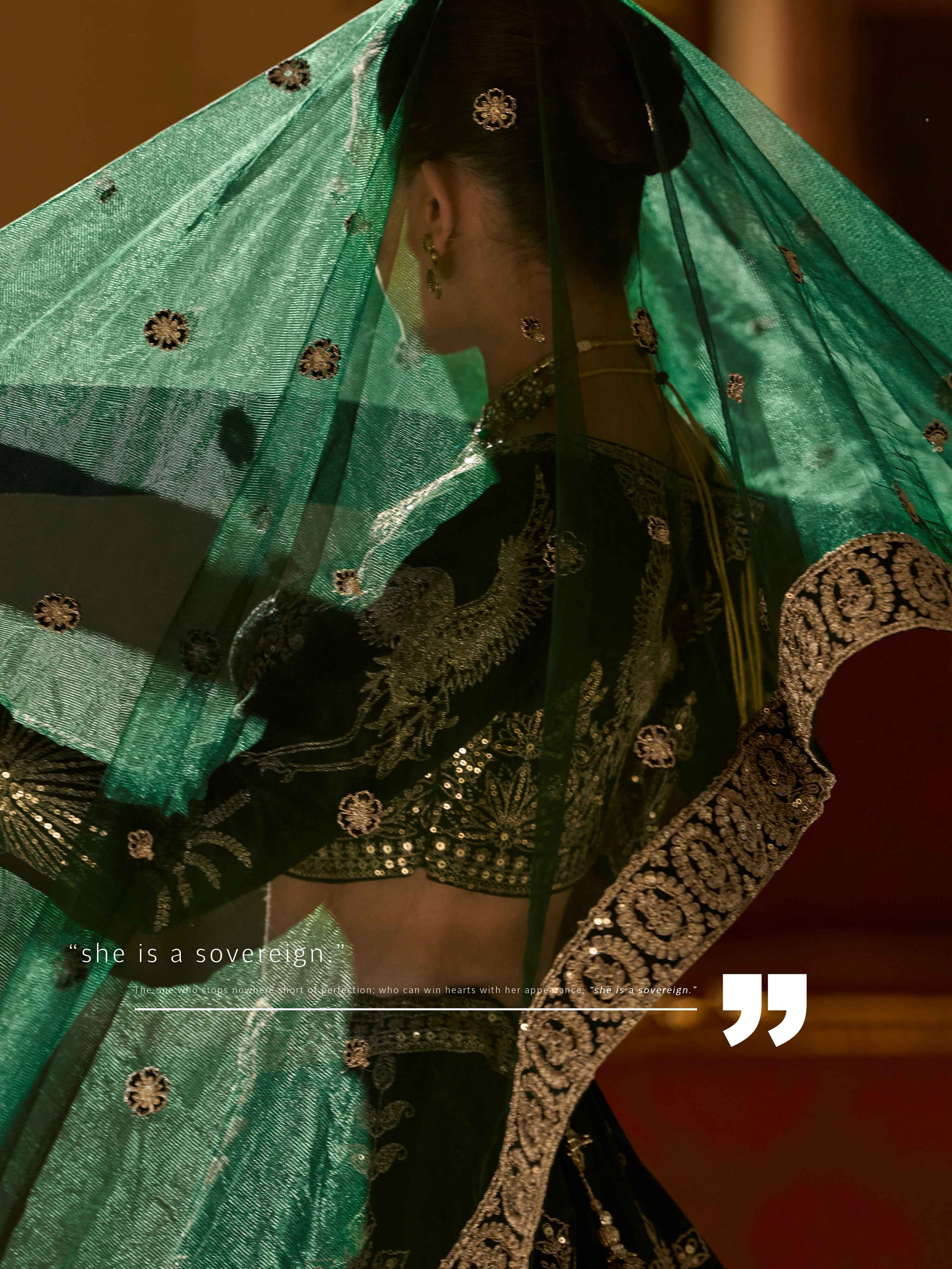 Bottle Green Premium Real Silk Lehenga with Heavy Embroidery Silk Lehenga Anant Tex Exports Pvt.Ltd..