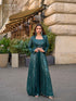 Teal Green Real Georgette Designer Jacket Palazzo Set Palazzo Jacket Set Anant Tex Exports Pvt.Ltd..