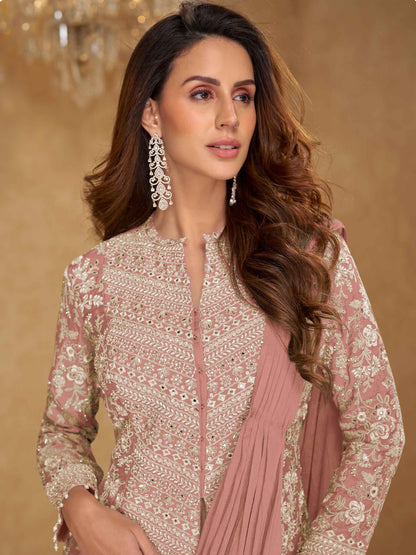 Designer Chinon Ready to Wear Jacket Style Saree