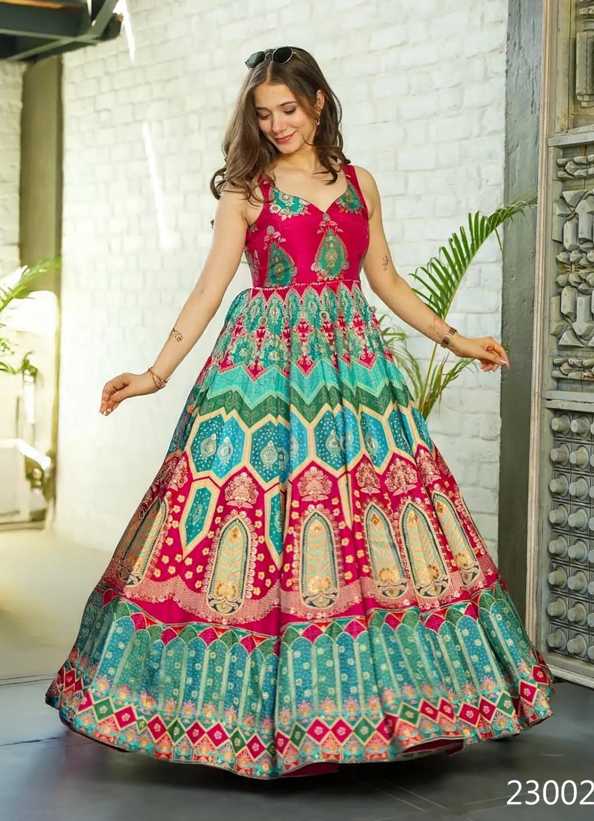 Multi Pure Heavy Soft Silk Digital Printed Anarkali Gown