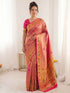 Pink Pure Soft Tissue Paithani Meenakari Pallu Peacock Border Soft Silk Saree
