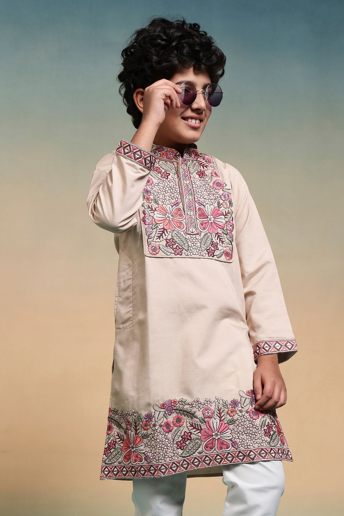 Chiku Pure Viscose Silk Kids Boy Kurta Pajama 