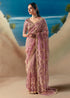 Onion Pink Fancy Organza Silk Zari Embroidered Sequins With Bridal Saree 