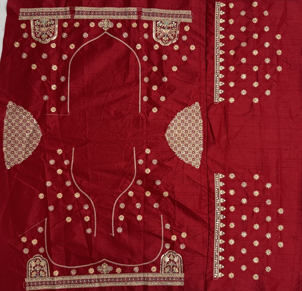 Pink Pure Soft Gadhwal Silk Premium Bridal Lehenga Choli