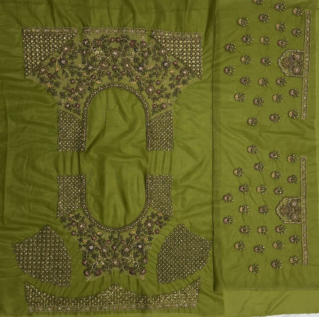 Pista Pure Soft Heavy Net Sequins Embroidery Work Bridal Lehenga 