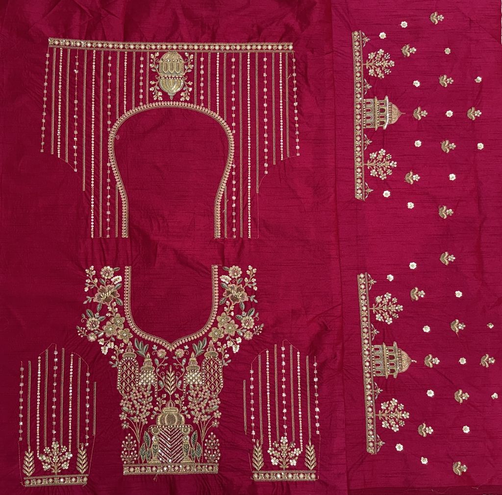Rani Pink Pure Soft Gadwal Silk Heavy Embroidery Work Bridal Lehenga 