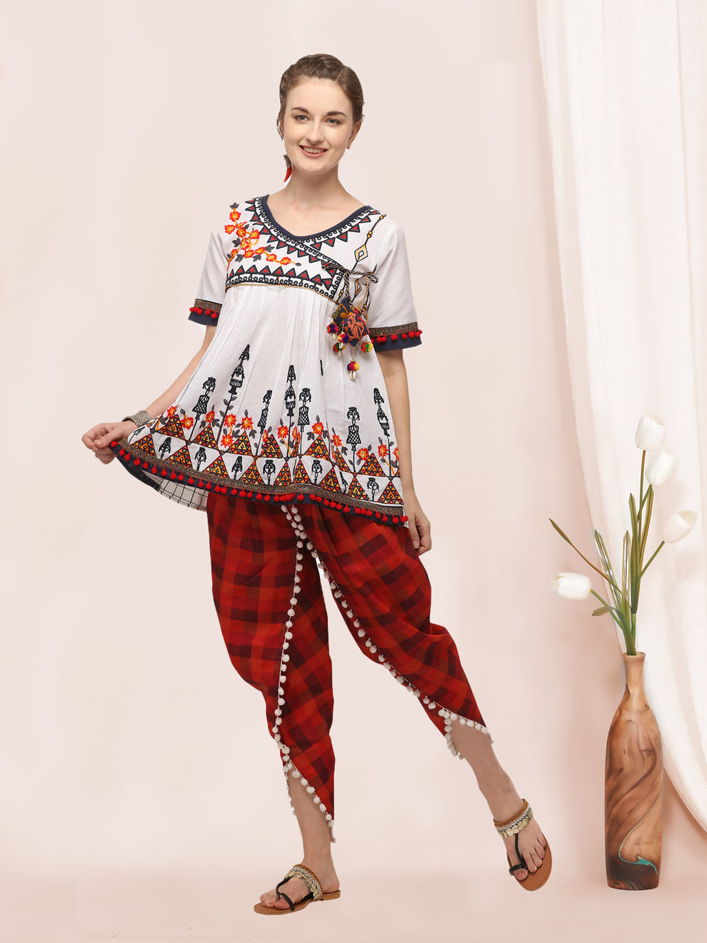 Navratri Garba Garba Special Kedia and Tulip Pants for Women&