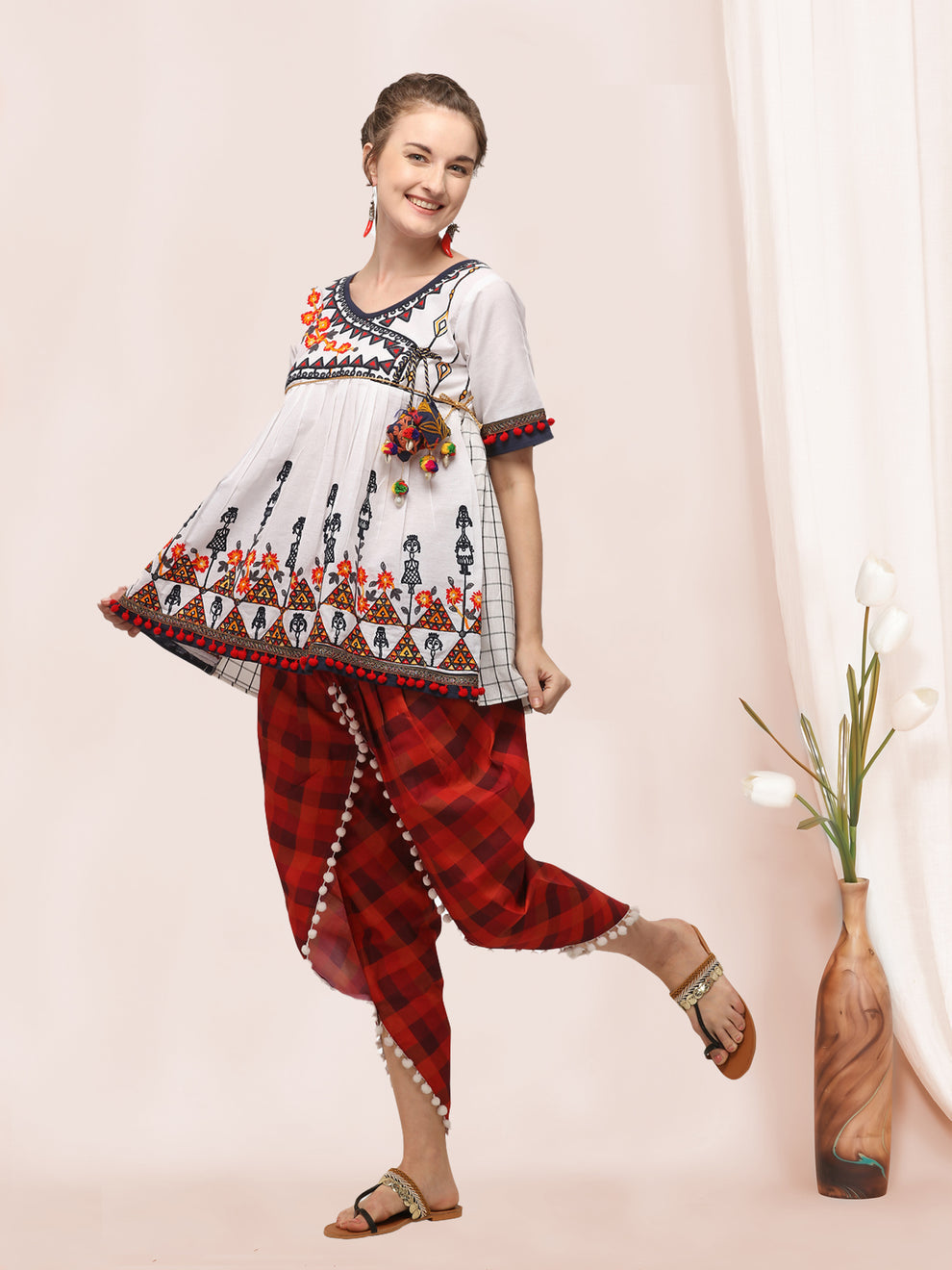 Navratri Garba Garba Special Kedia and Tulip Pants for Women&