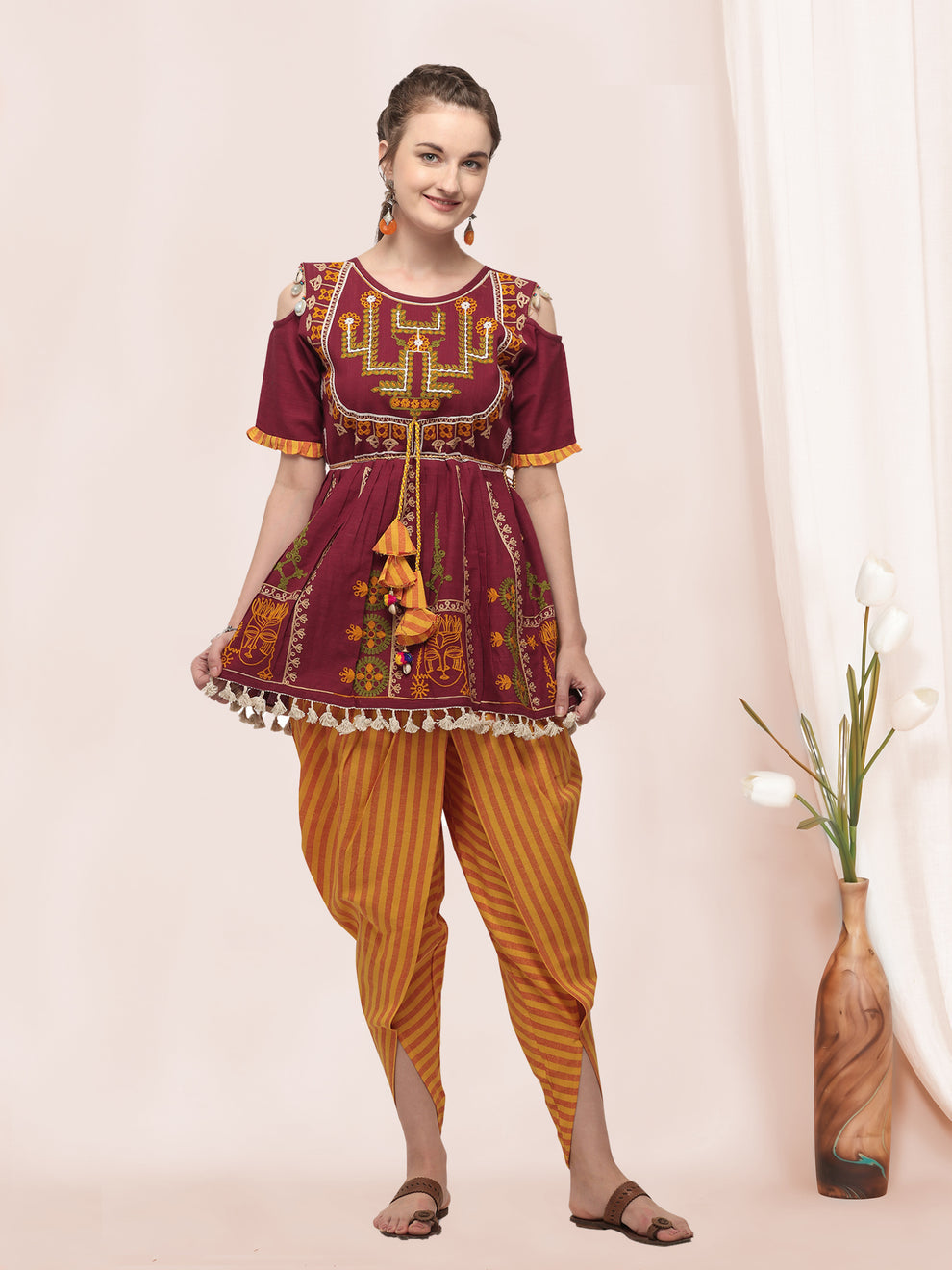 Navratri Garba Garba Special Kedia and Tulip Pants for Women's