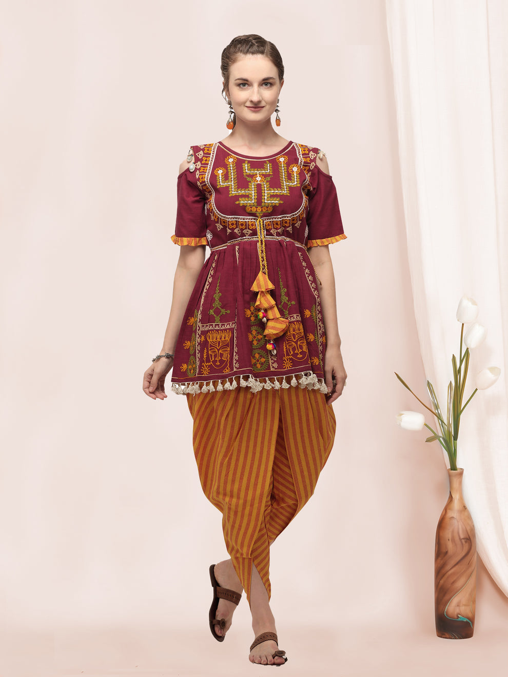 Navratri Garba Garba Special Kedia and Tulip Pants for Women's