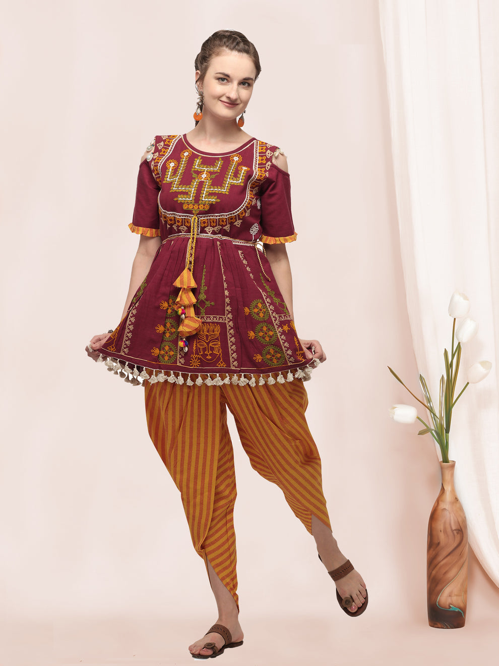 Navratri Garba Garba Special Kedia and Tulip Pants for Women's