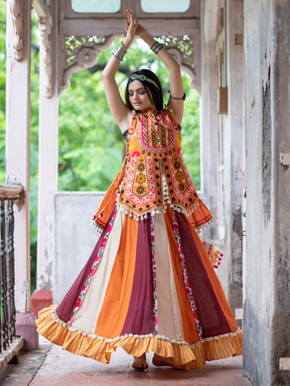 Navratri Garba Garba Special Kedia and Tulip Pants for Women&