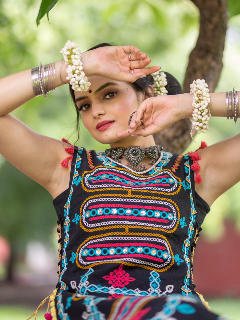 Navratri Garba Garba Special Kedia and Tulip Pants for Women's