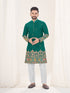 Green Pure Soft Georgette Cranchi Silk Heavy Embroidery Work Kurta Pajama Kurta Pajama Anant Tex Exports Pvt.Ltd..