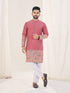 Pink Pure Soft Georgette Cranchi Silk Heavy Embroidery Work Kurta Pajama Kurta Pajama Anant Tex Exports Pvt.Ltd..