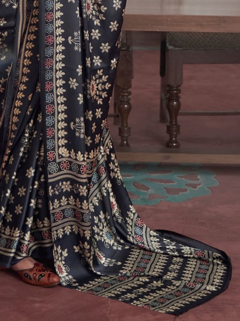 Gajji Silk with Ajrakh Print Saree