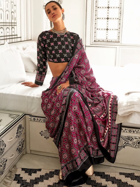 Ajrak Print Saree