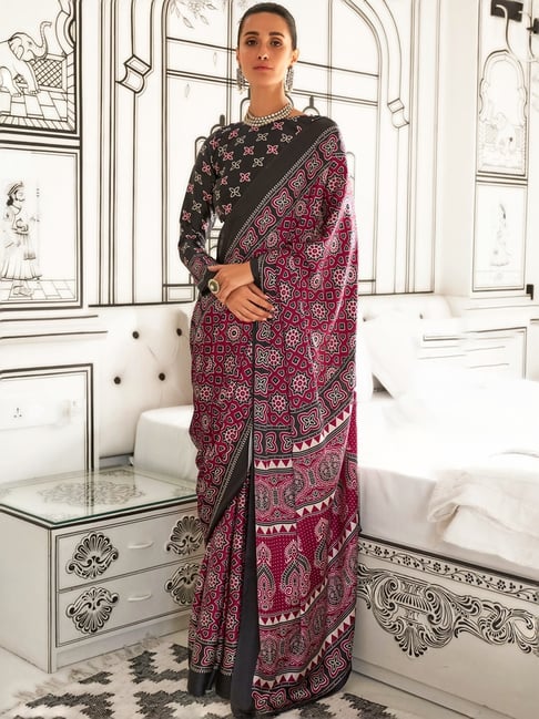 Ajrak Print Saree