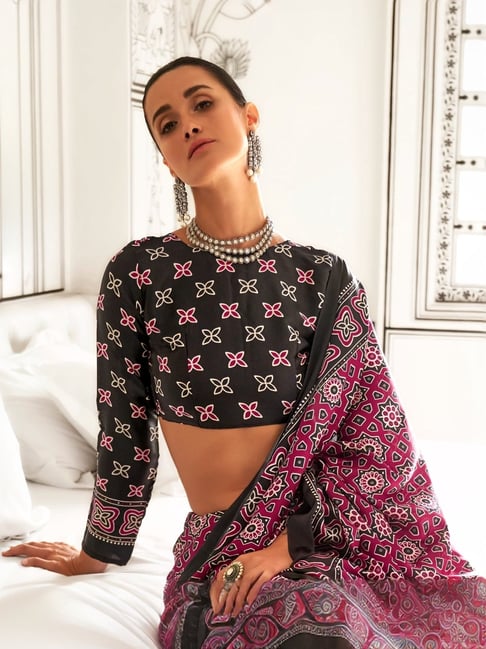 Ajrak Print Saree