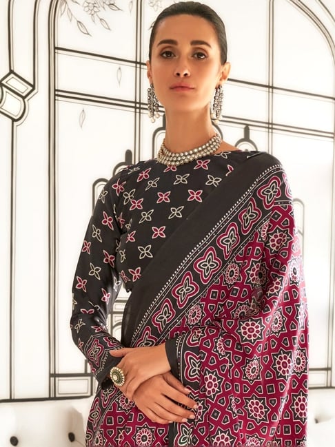 Ajrak Print Saree