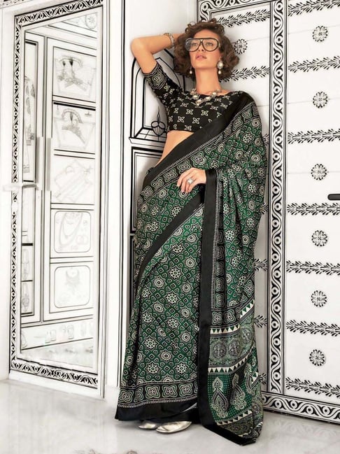 Ajrak Print Saree