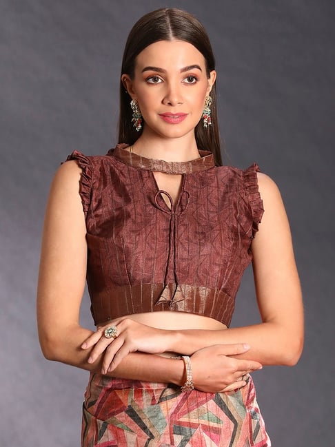 Brown Pure Handi Silk Handloom Saree