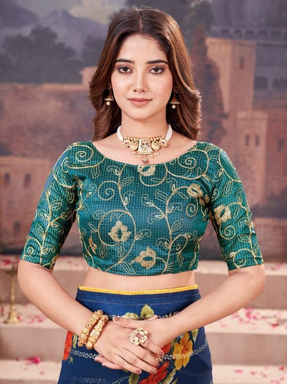Green Pure Heavy Waighless Saree 